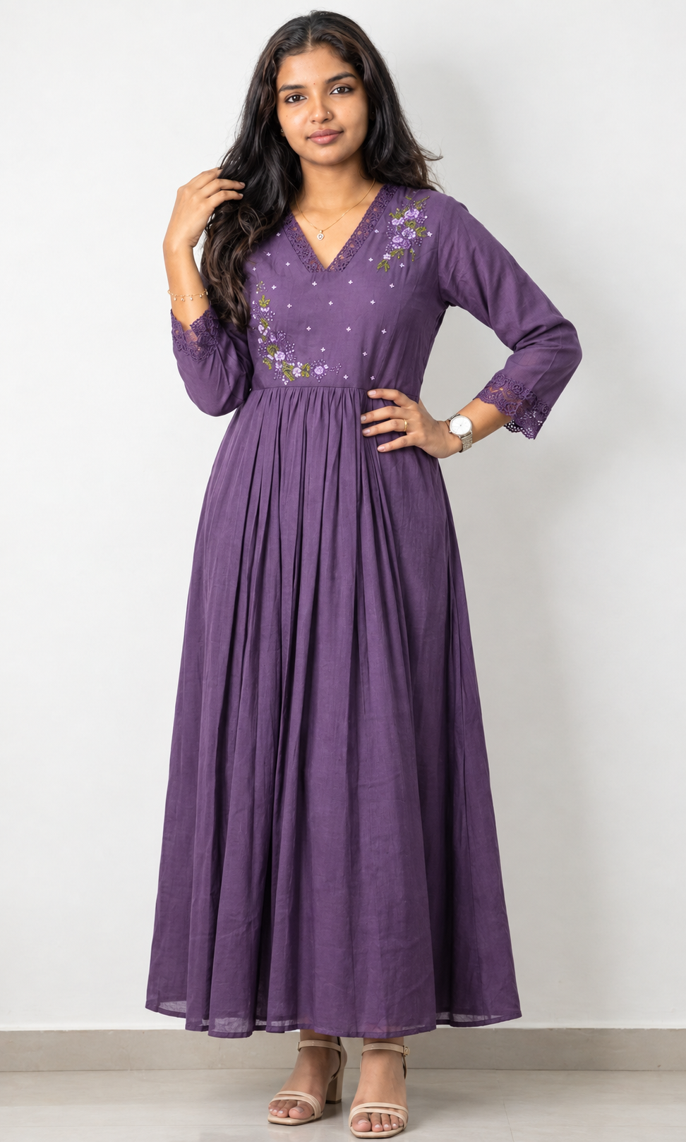 2 Pc Set Mul Chanderi Shantoon