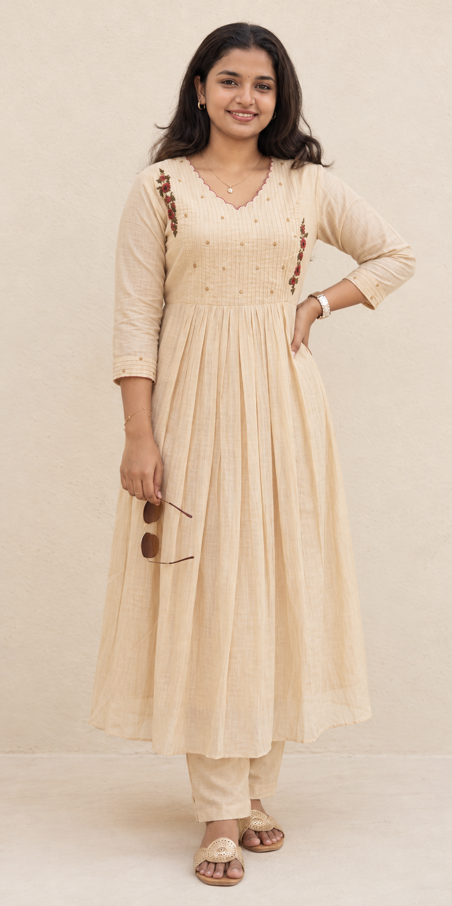 2 Pc Set Malai Chanderi Shantoon