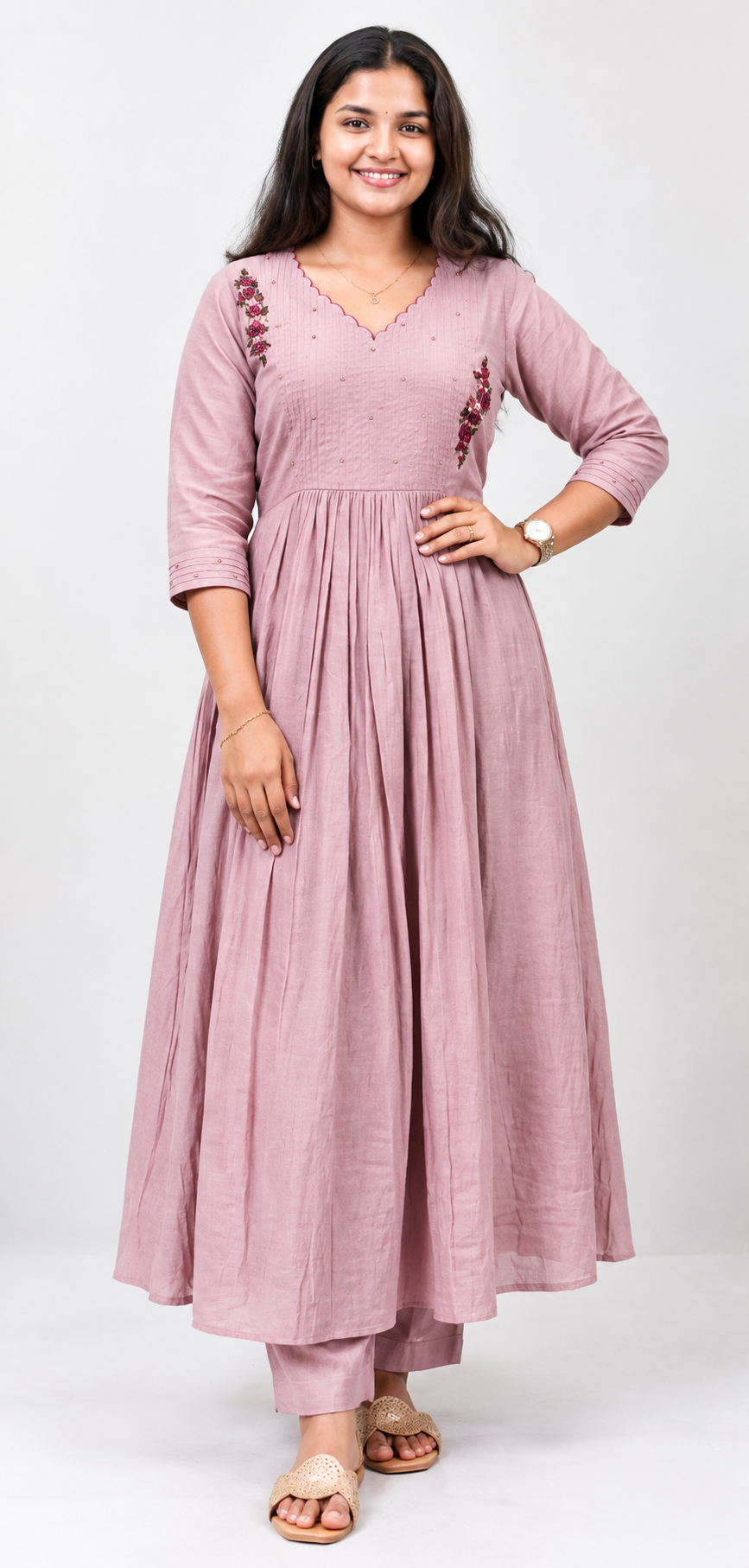 2 Pc Set Malai Chanderi Shantoon