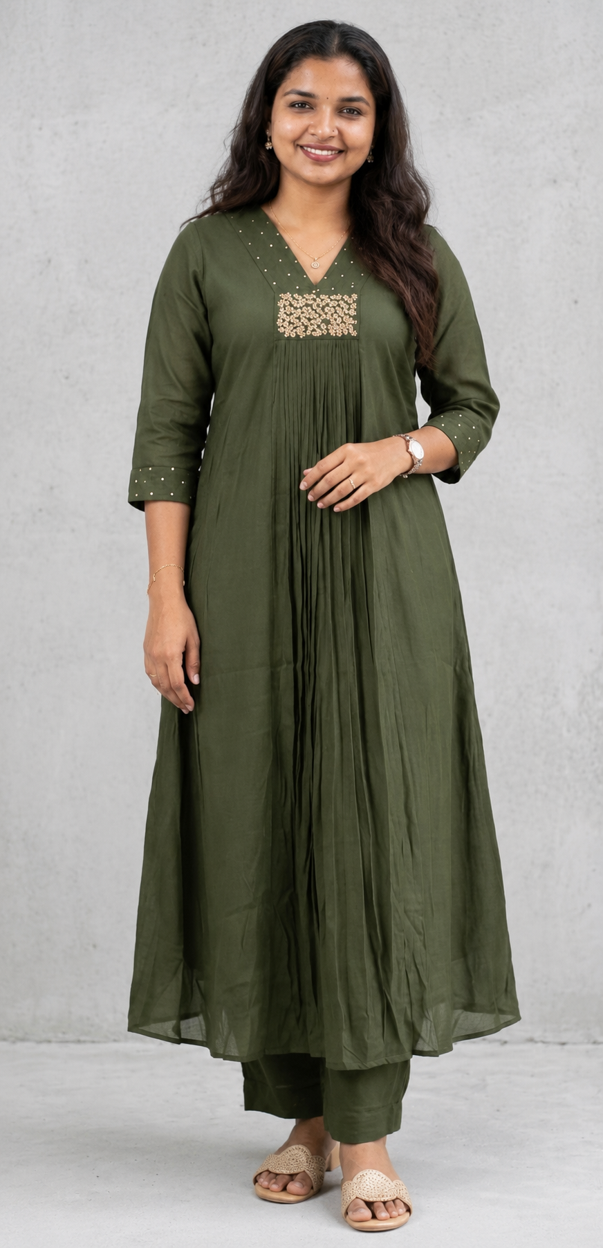 2 Pc Set Mul Chanderi Shantoon