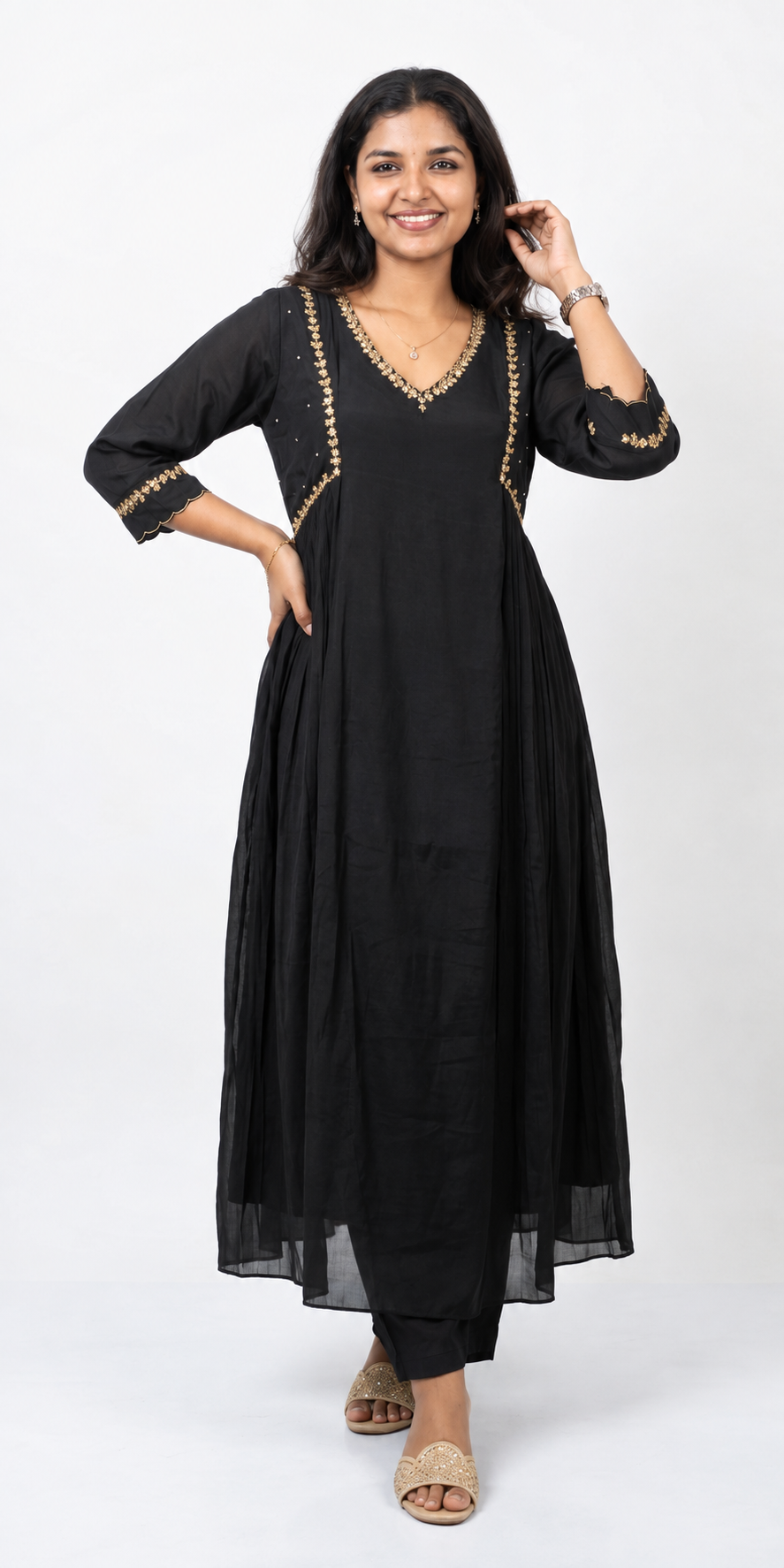 2 Pc Set Mul Chanderi Shantoon