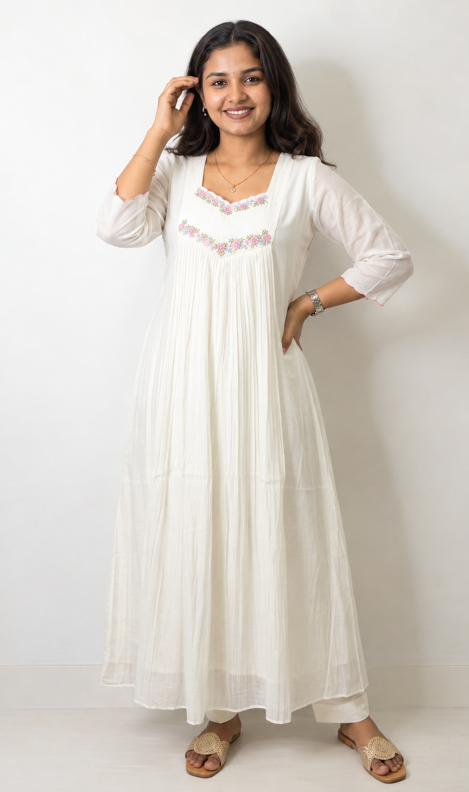 2 Pc Set Mul Chanderi Shantoon