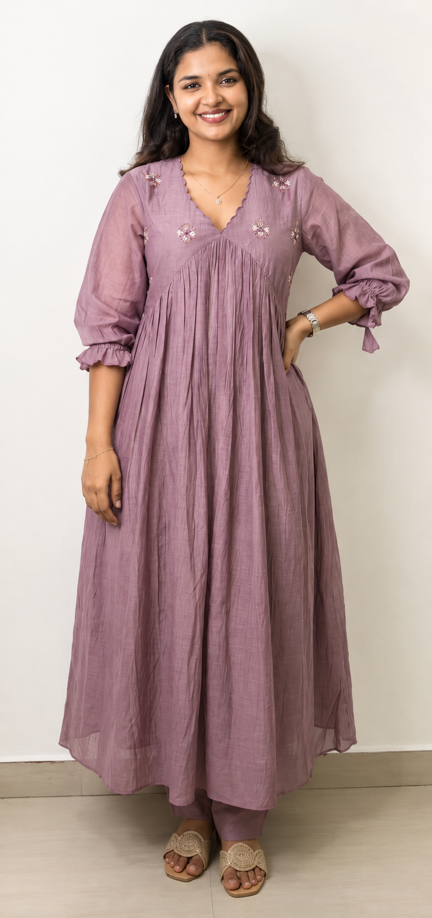 2 Pc Set Mul Chanderi Shantoon