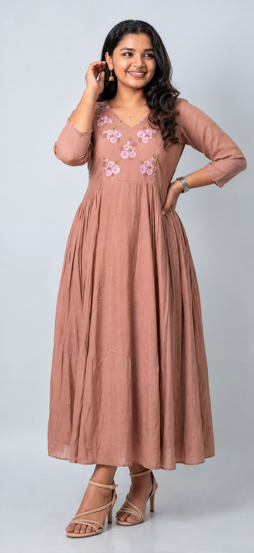 2 Pc Set Mul Chanderi Shantoon