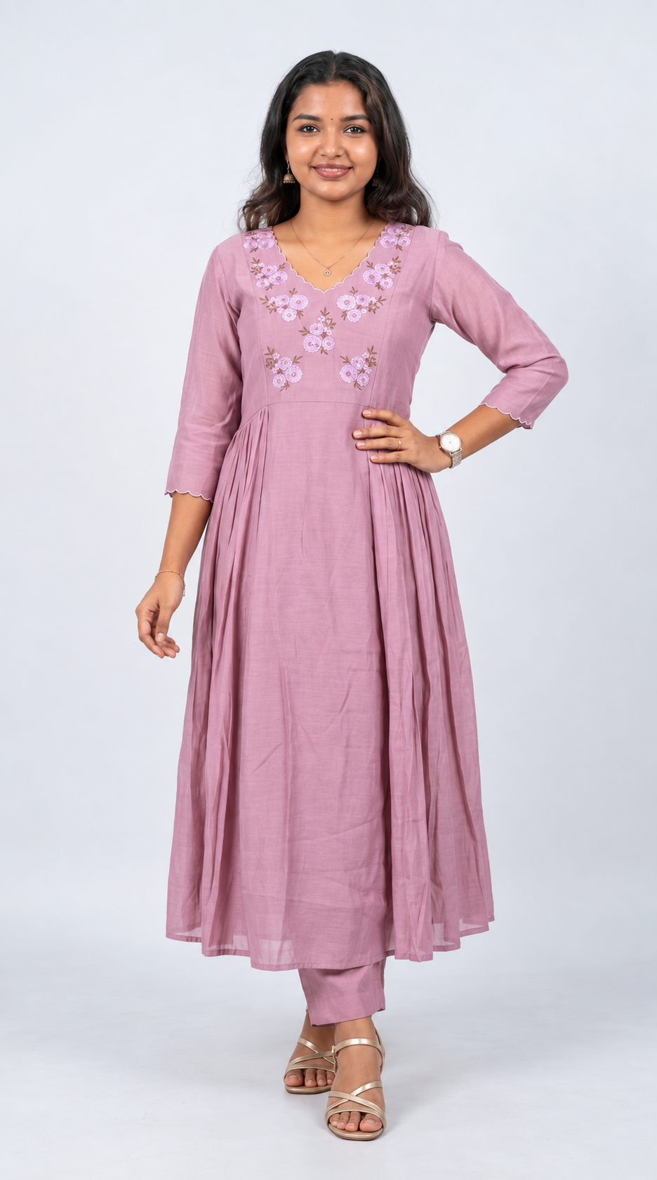 2 Pc Set Mul Chanderi Shantoon