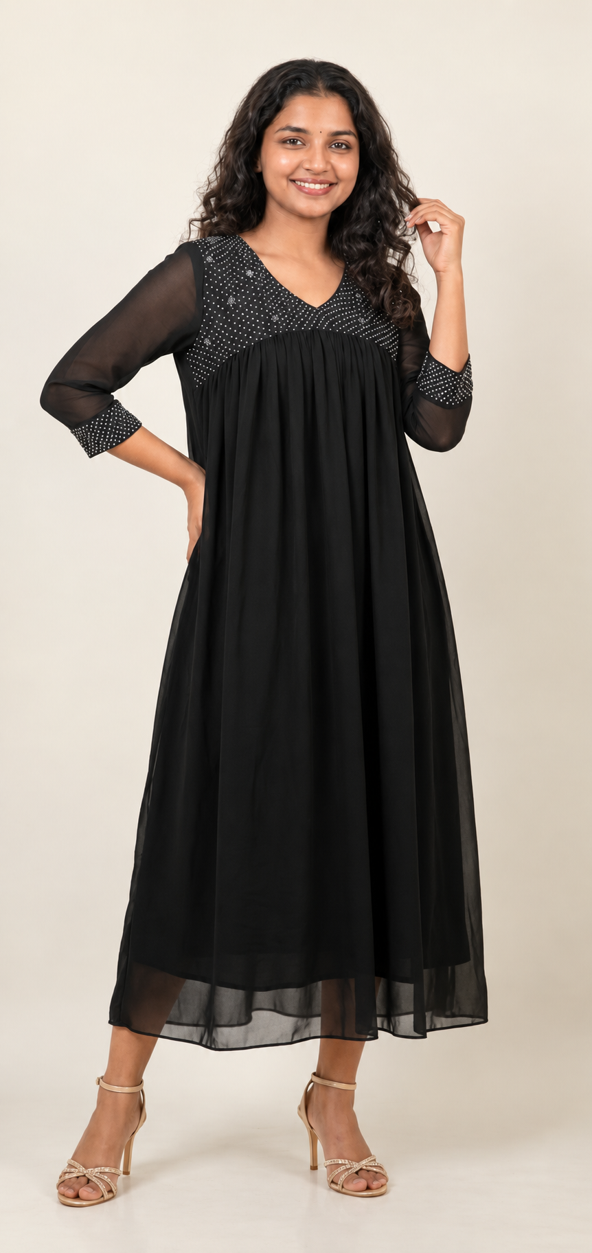 Top Only Fox Georgette