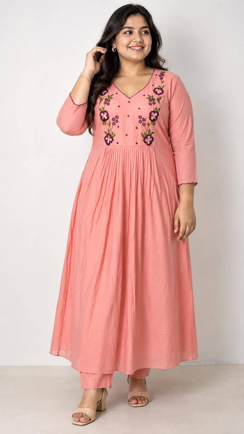 2 Pc Set Mul Chanderi Shantoon