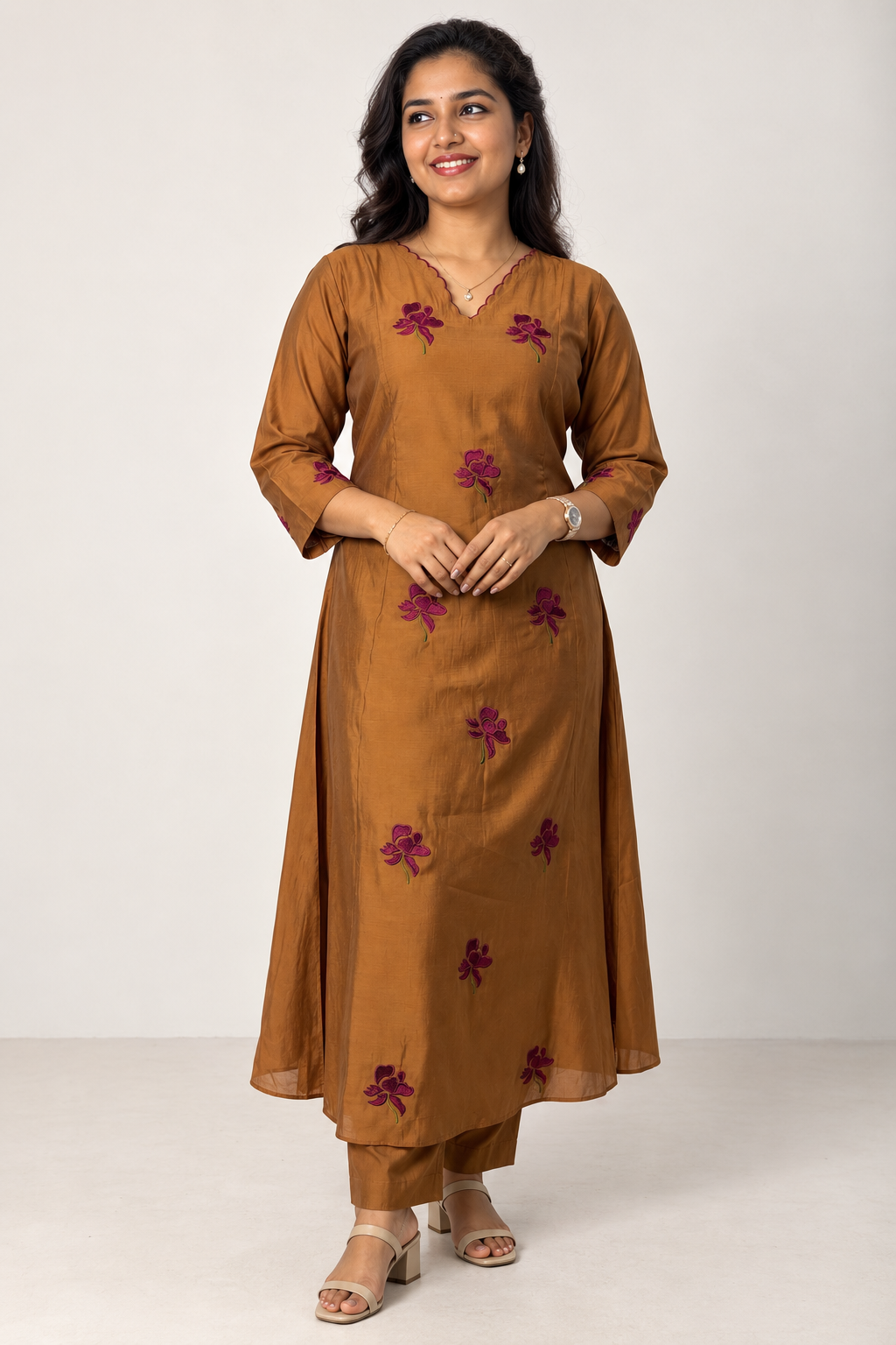2 Pc Set Mul Chanderi Shantoon