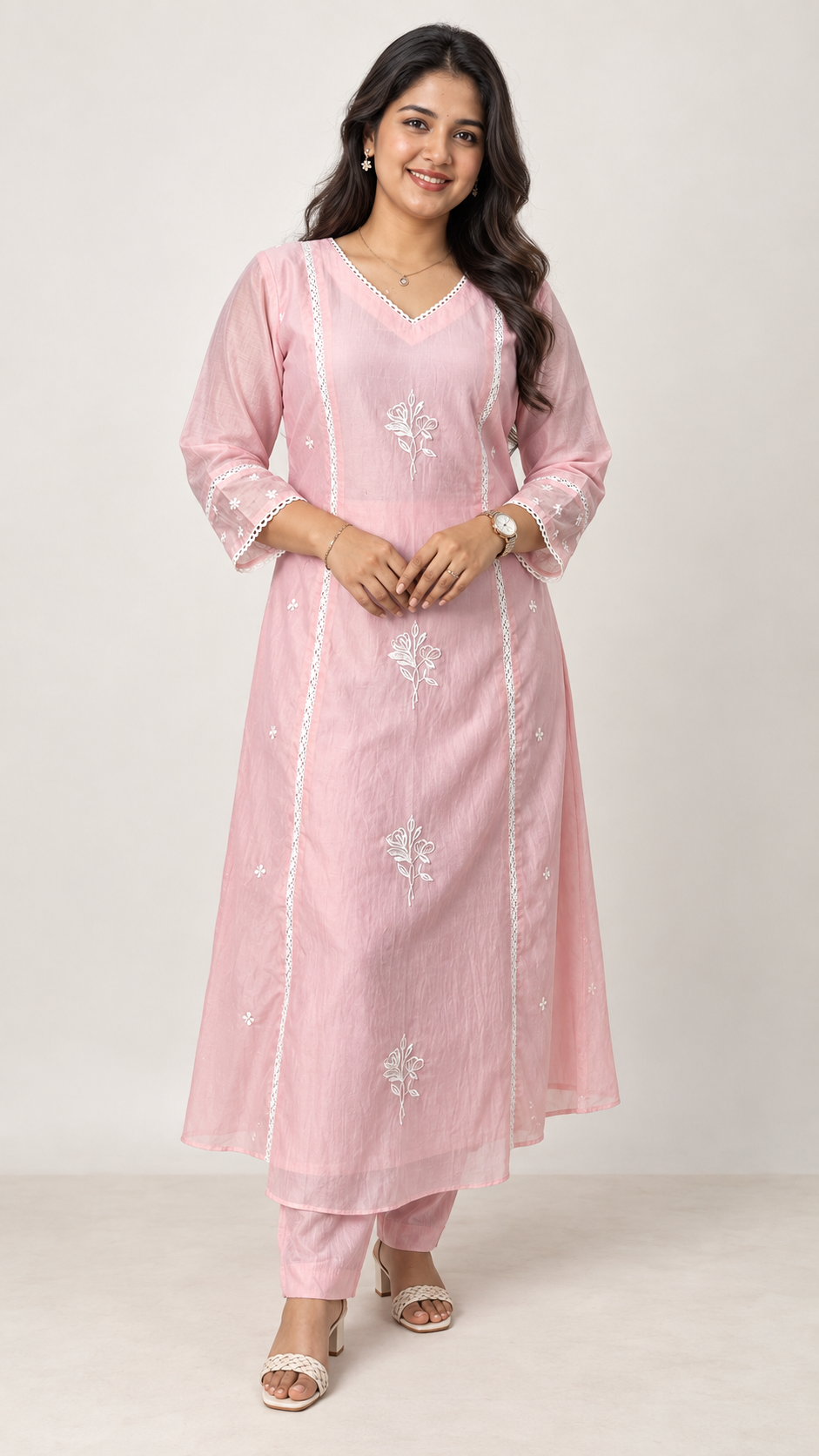 2 Pc Set Malai Chanderi Shantoon
