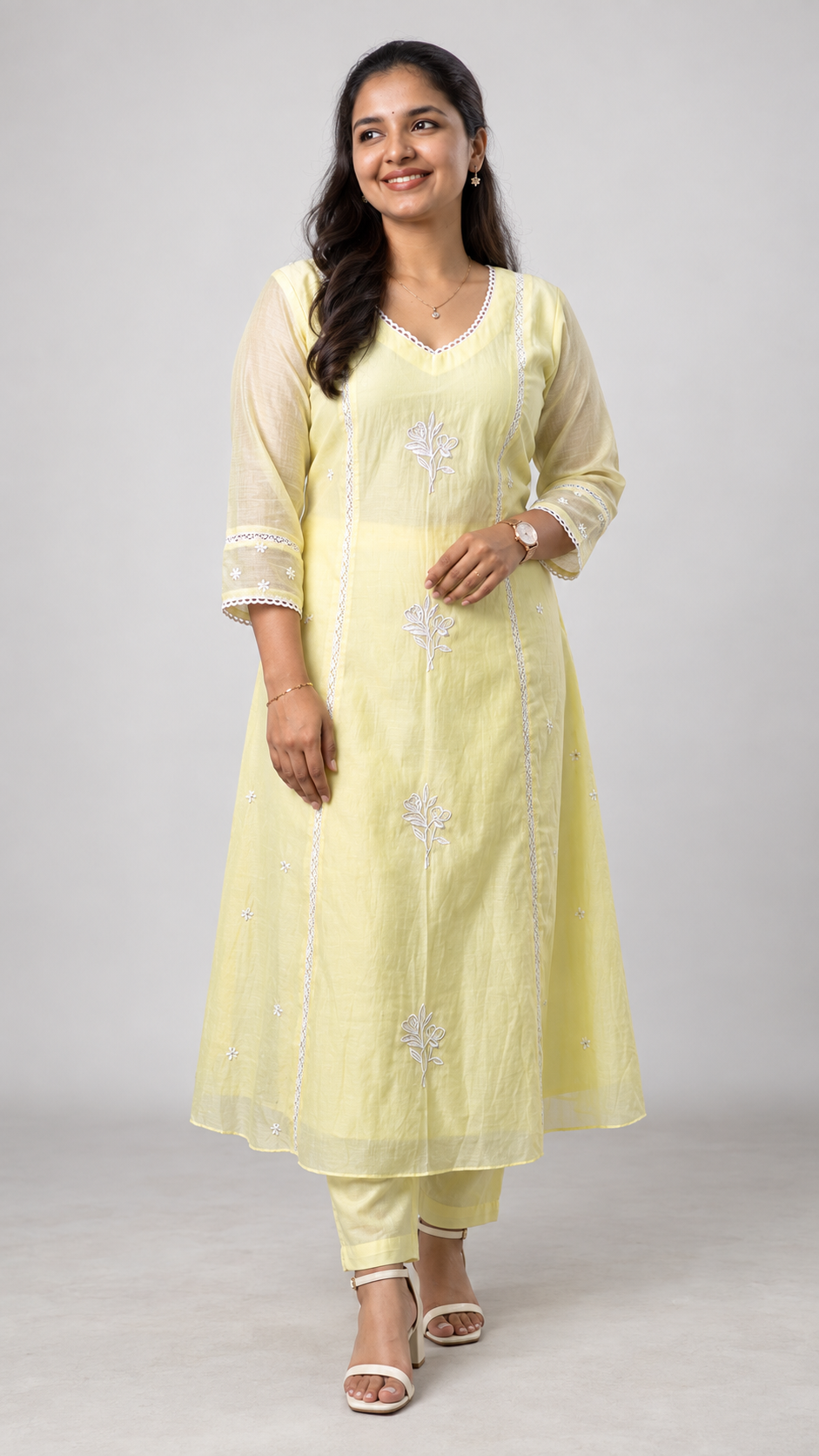 2 Pc Set Malai Chanderi Shantoon