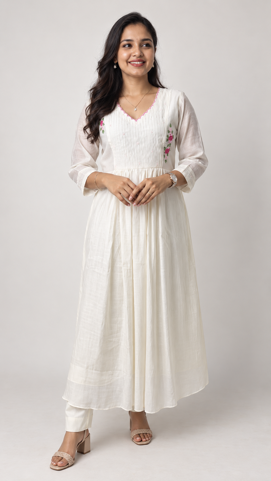 2 Pc Set Malai Chanderi Shantoon