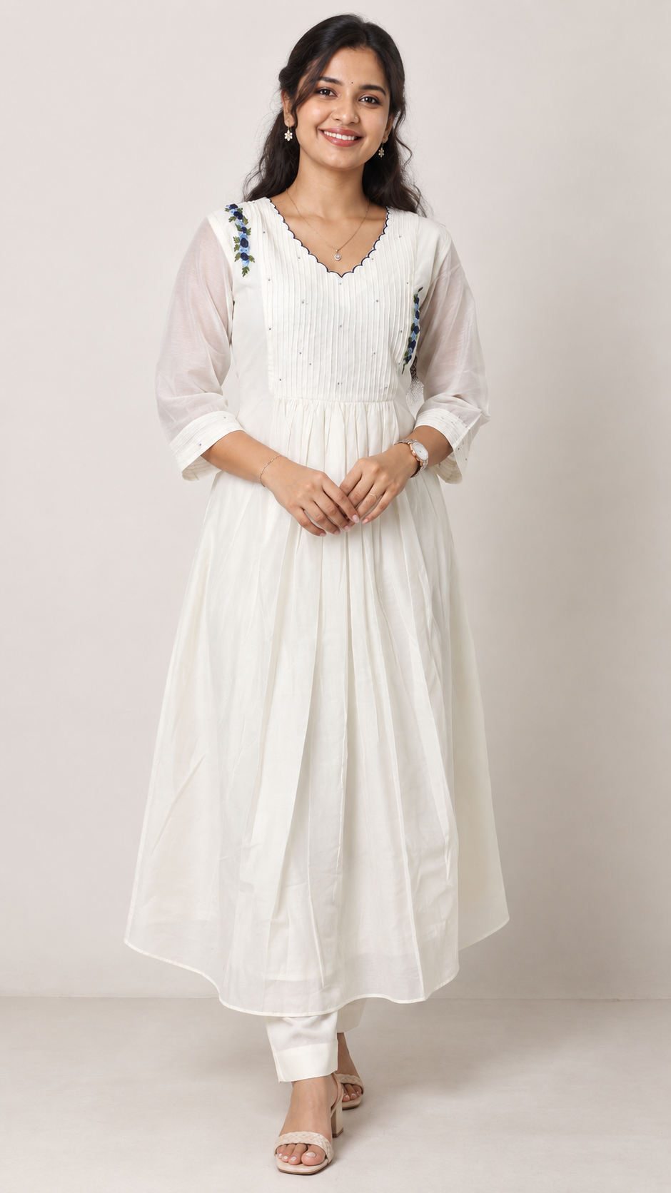 2 Pc Set Malai Chanderi Shantoon