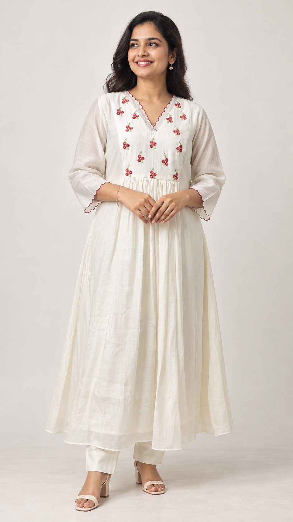 2 Pc Set Malai Chanderi Shantoon