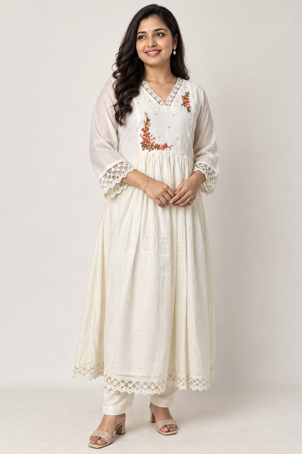 2 Pc Set Malai Chanderi Shantoon