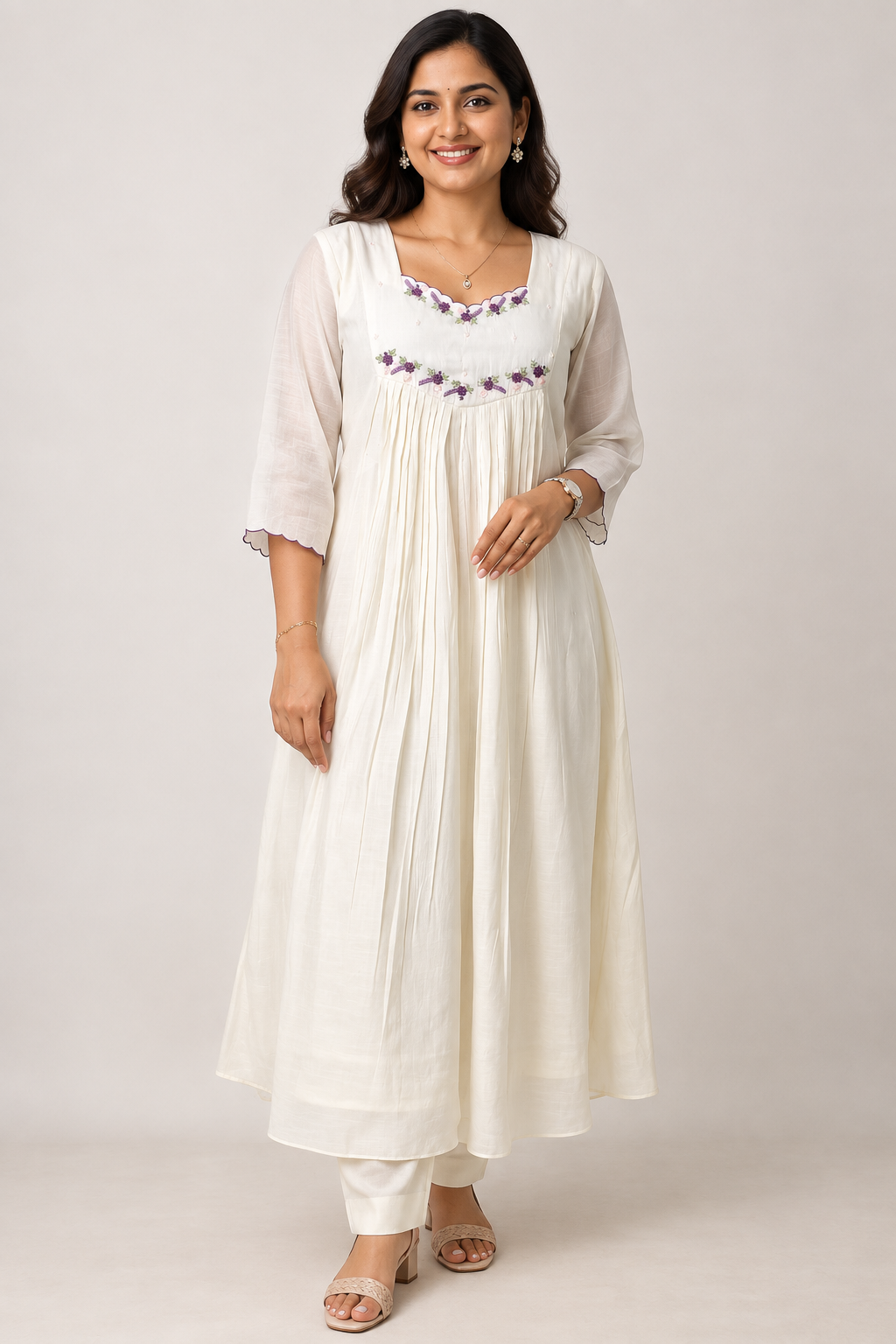2 Pc Set Malai Chanderi Shantoon