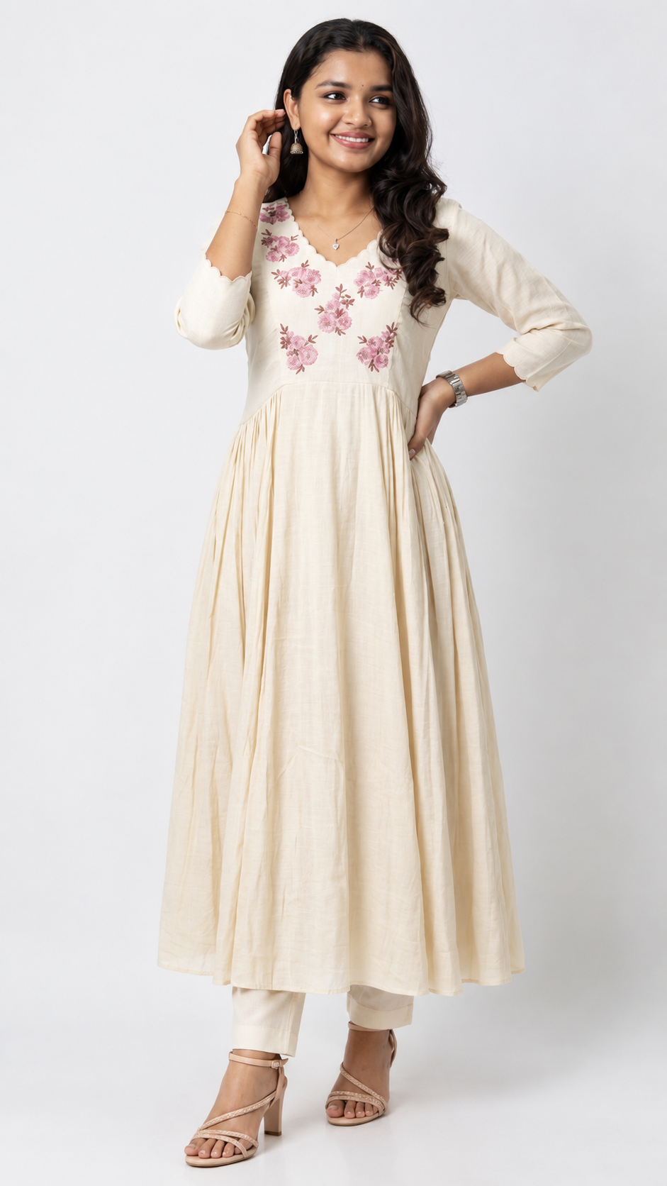 2 Pc Set Malai Chanderi Shantoon