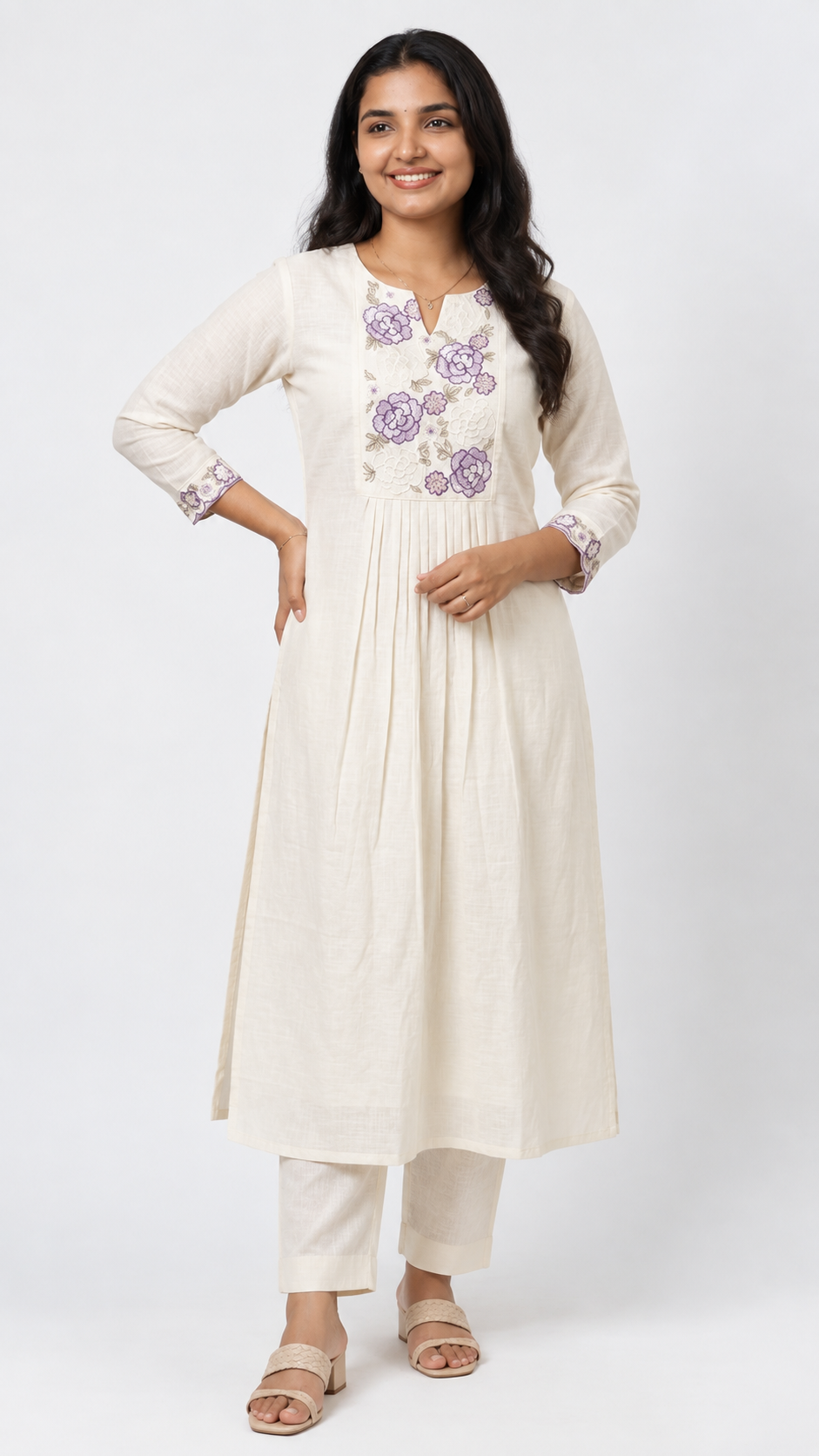 2 Pc Set Malai Chanderi Shantoon