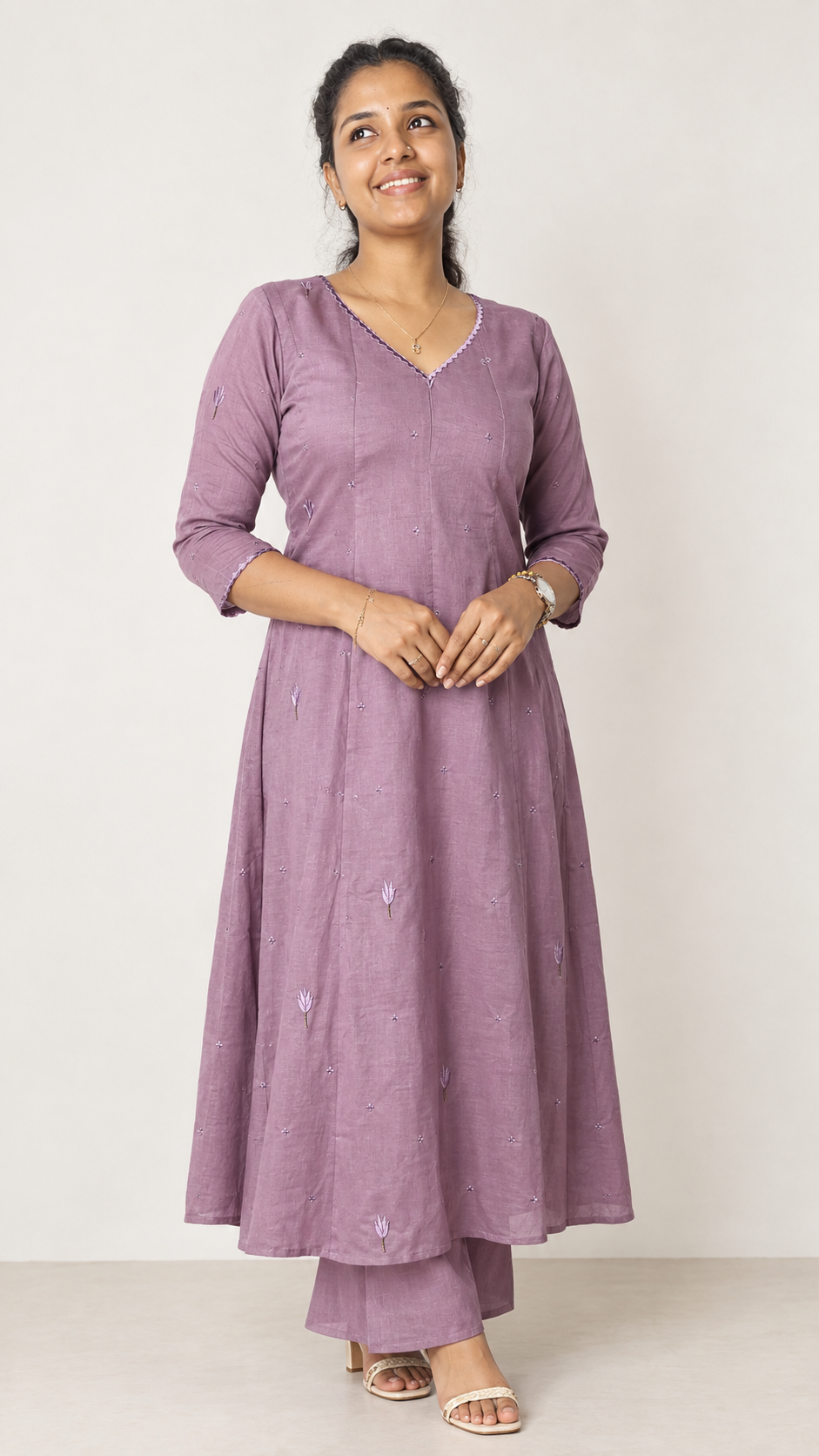 2 Pc Set Malai Chanderi Shantoon